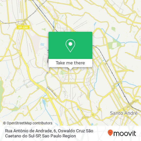 Rua Antônio de Andrade, 6, Oswaldo Cruz São Caetano do Sul-SP map