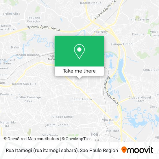 Rua Itamogi (rua itamogi sabará) map