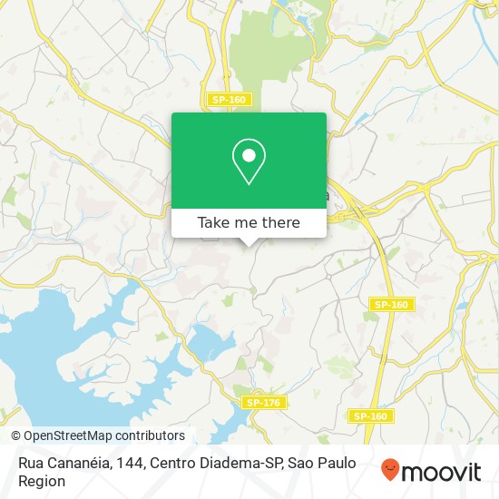 Mapa Rua Cananéia, 144, Centro Diadema-SP