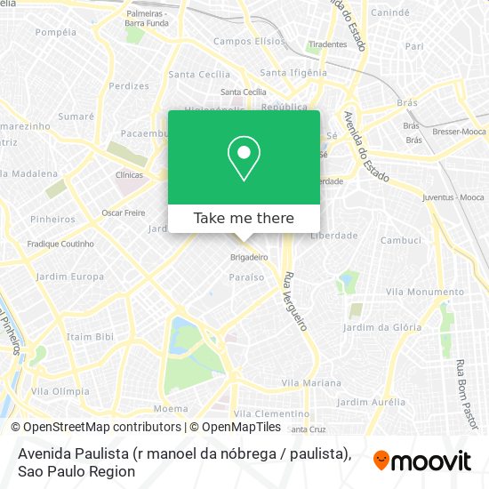 Mapa Avenida Paulista (r manoel da nóbrega / paulista)