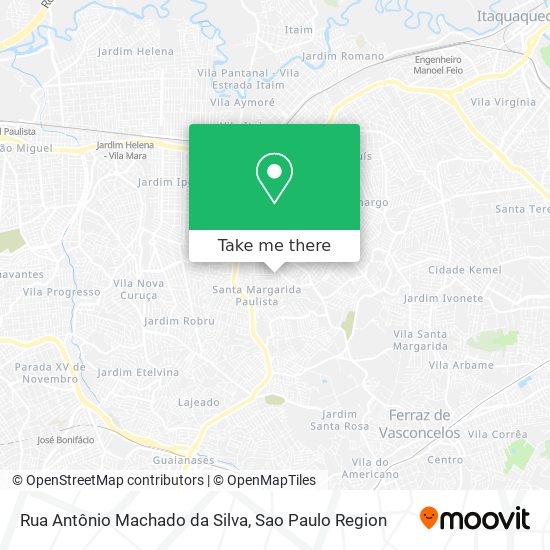 Mapa Rua Antônio Machado da Silva