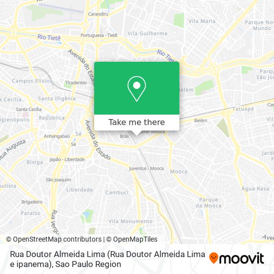 Mapa Rua Doutor Almeida Lima (Rua Doutor Almeida Lima e ipanema)