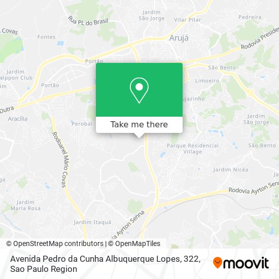 Mapa Avenida Pedro da Cunha Albuquerque Lopes, 322