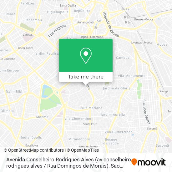 Mapa Avenida Conselheiro Rodrigues Alves (av conselheiro rodrigues alves / Rua Domingos de Morais)