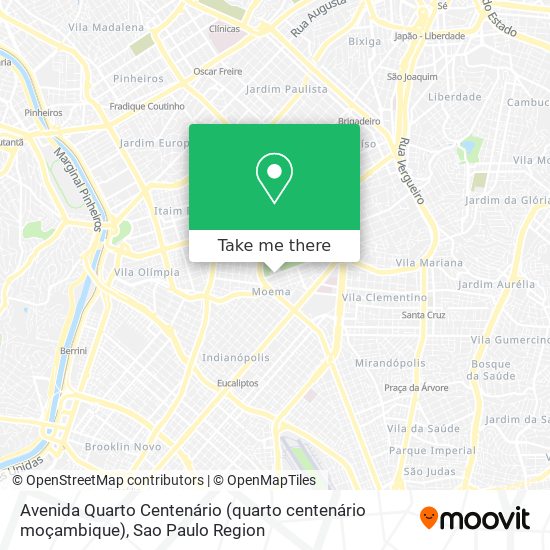 Avenida Quarto Centenário (quarto centenário moçambique) map
