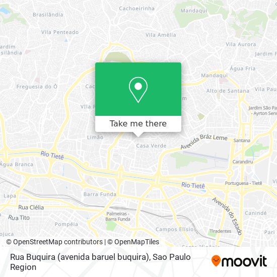 Rua Buquira (avenida baruel buquira) map