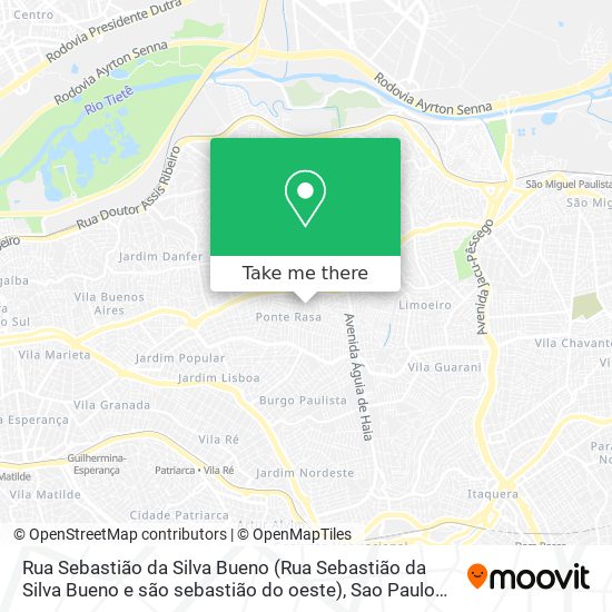 Mapa Rua Sebastião da Silva Bueno (Rua Sebastião da Silva Bueno e são sebastião do oeste)