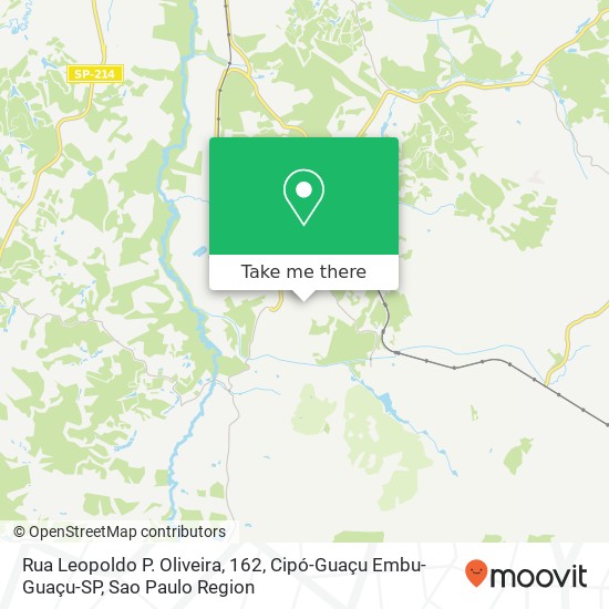 Rua Leopoldo P. Oliveira, 162, Cipó-Guaçu Embu-Guaçu-SP map