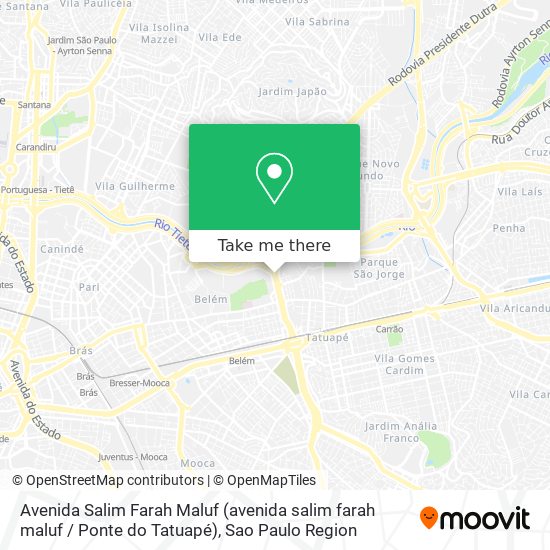 Avenida Salim Farah Maluf (avenida salim farah maluf / Ponte do Tatuapé) map