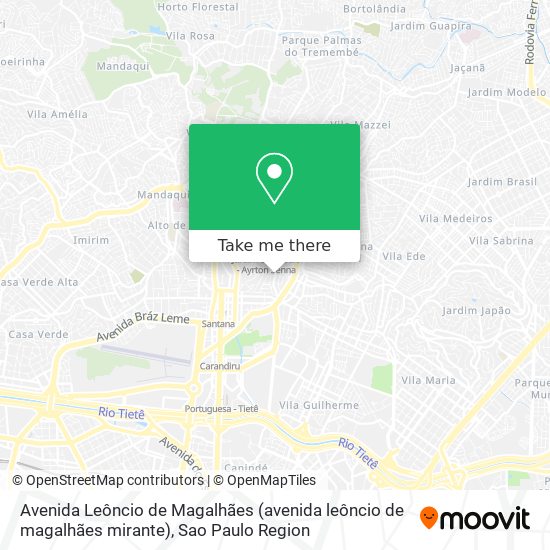 Mapa Avenida Leôncio de Magalhães (avenida leôncio de magalhães mirante)