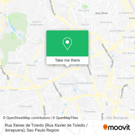 Rua Xavier de Toledo map