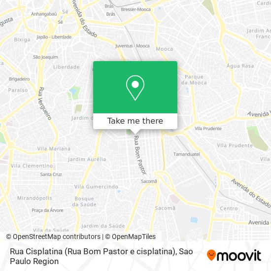 Rua Cisplatina (Rua Bom Pastor e cisplatina) map