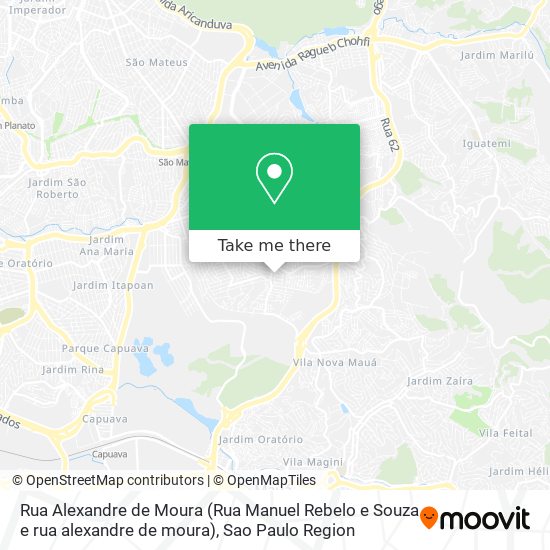 Mapa Rua Alexandre de Moura (Rua Manuel Rebelo e Souza e rua alexandre de moura)