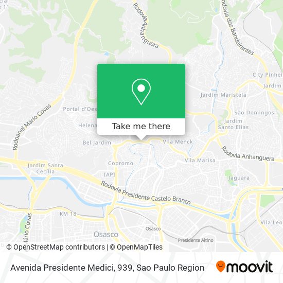 Avenida Presidente Medici, 939 map