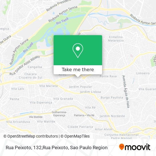 Mapa Rua Peixoto, 132,Rua Peixoto