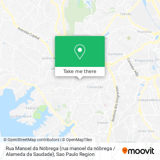 Rua Manoel da Nóbrega (rua manoel da nóbrega / Alameda da Saudade) map