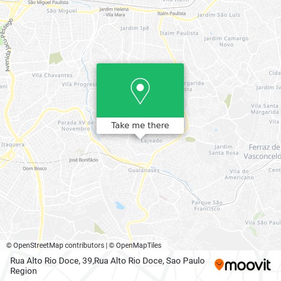 Rua Alto Rio Doce, 39,Rua Alto Rio Doce map