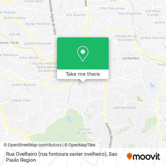 Mapa Rua Ovelheiro (rua fontoura xavier ovelheiro)