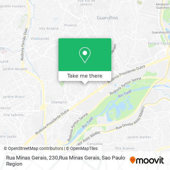 Mapa Rua Minas Gerais, 230,Rua Minas Gerais