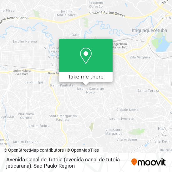 Mapa Avenida Canal de Tutóia (avenida canal de tutóia jeticarana)