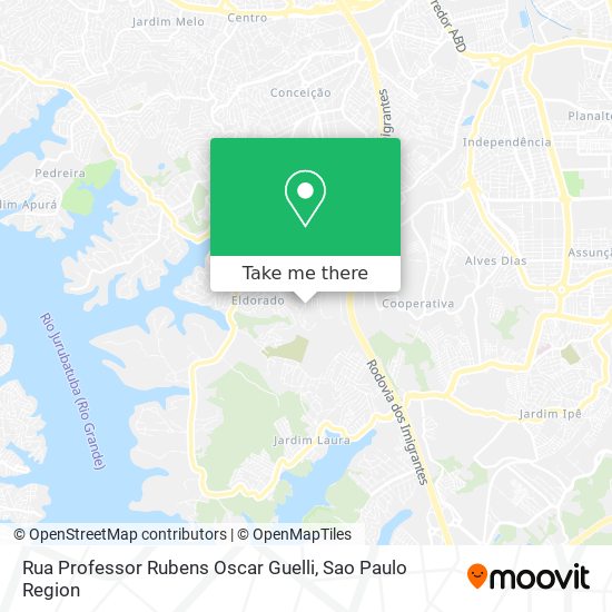 Mapa Rua Professor Rubens Oscar Guelli