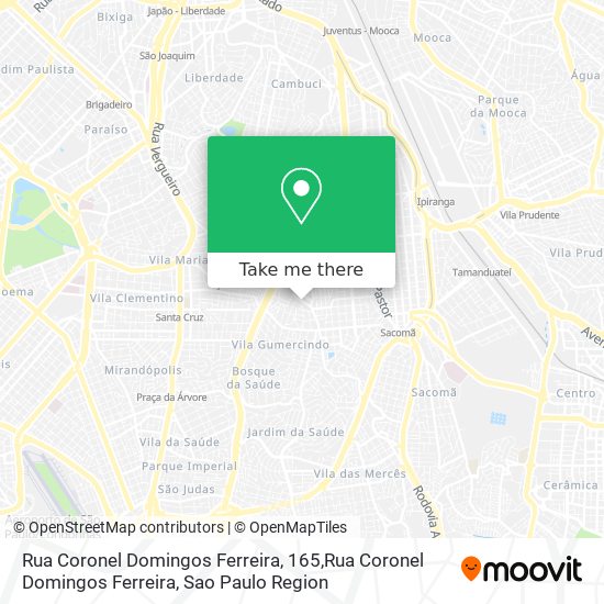 Mapa Rua Coronel Domingos Ferreira, 165,Rua Coronel Domingos Ferreira