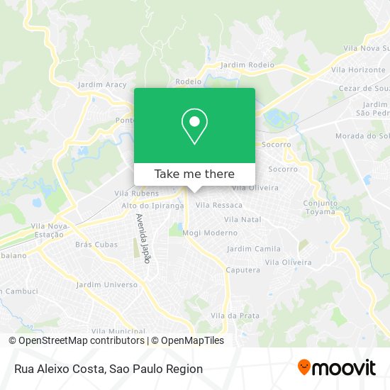 Mapa Rua Aleixo Costa