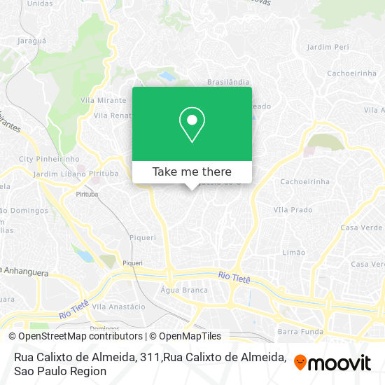 Mapa Rua Calixto de Almeida, 311,Rua Calixto de Almeida
