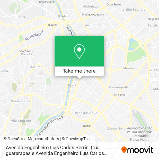 Mapa Avenida Engenheiro Luís Carlos Berrini (rua guararapes e Avenida Engenheiro Luís Carlos Berrini)