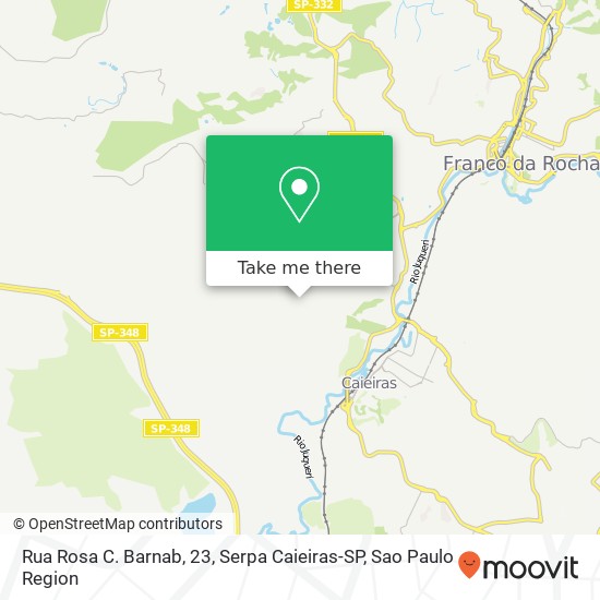 Mapa Rua Rosa C. Barnab, 23, Serpa Caieiras-SP