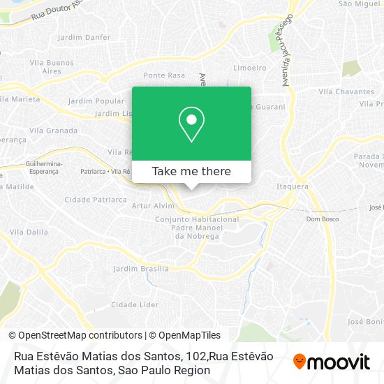 Mapa Rua Estêvão Matias dos Santos, 102,Rua Estêvão Matias dos Santos