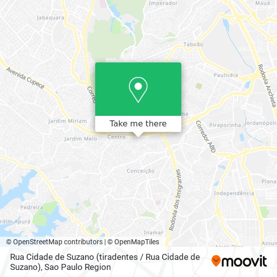 Mapa Rua Cidade de Suzano