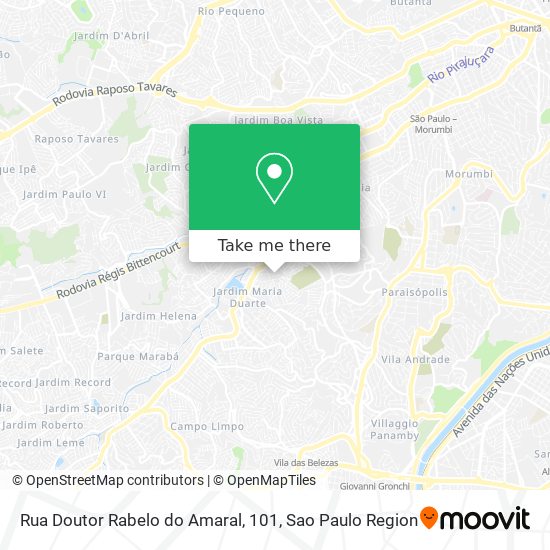 Rua Doutor Rabelo do Amaral, 101 map