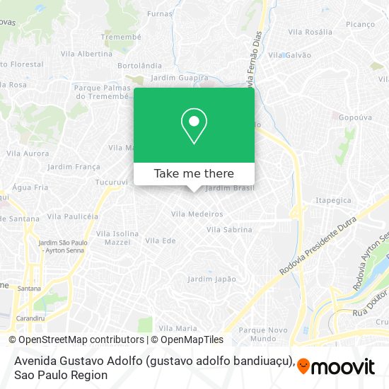 Avenida Gustavo Adolfo (gustavo adolfo bandiuaçu) map