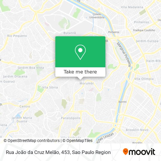 Mapa Rua João da Cruz Melão, 453
