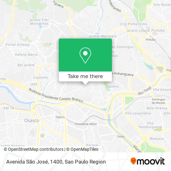 Mapa Avenida São José, 1400