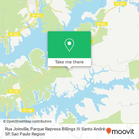 Rua Joinville, Parque Represa Billings III Santo André-SP map