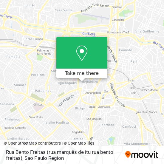 Rua Bento Freitas (rua marquês de itu rua bento freitas) map