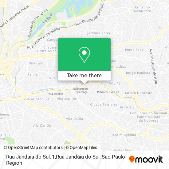 Rua Jandáia do Sul, 1,Rua Jandáia do Sul map