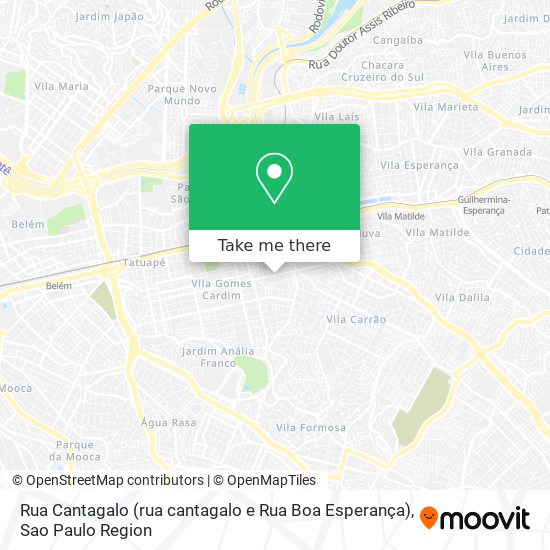 Rua Cantagalo (rua cantagalo e Rua Boa Esperança) map