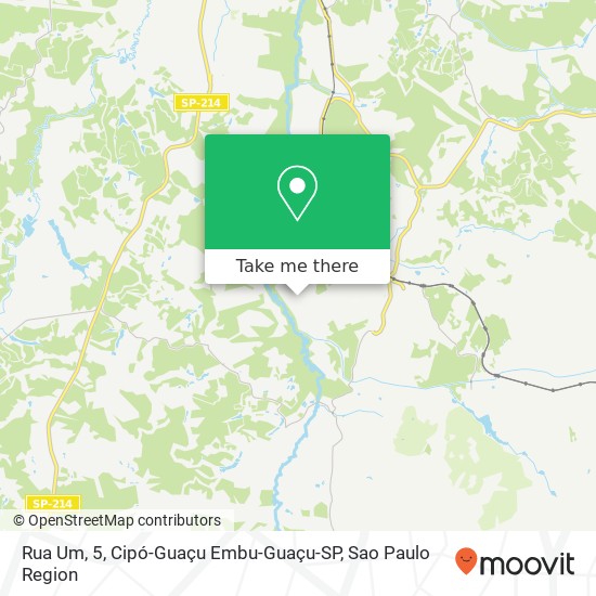 Rua Um, 5, Cipó-Guaçu Embu-Guaçu-SP map