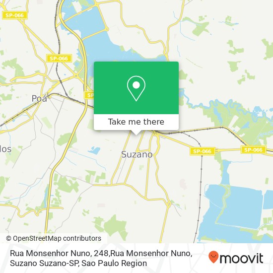 Mapa Rua Monsenhor Nuno, 248,Rua Monsenhor Nuno, Suzano Suzano-SP