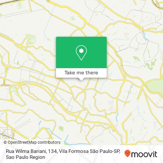 Rua Wilma Bariani, 134, Vila Formosa São Paulo-SP map