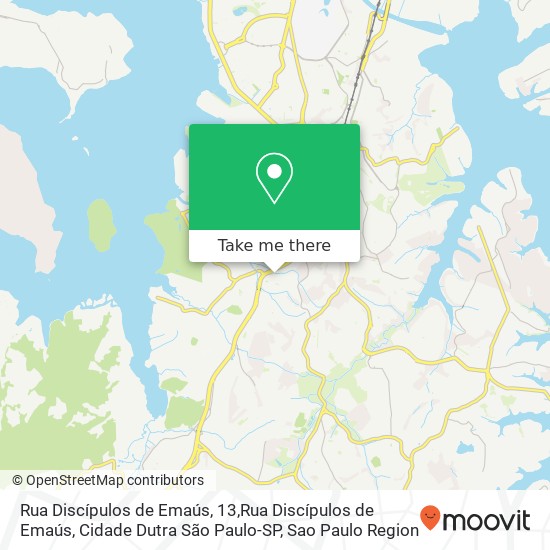 Mapa Rua Discípulos de Emaús, 13,Rua Discípulos de Emaús, Cidade Dutra São Paulo-SP