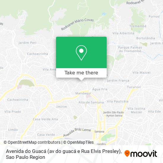 Mapa Avenida do Guacá (av do guacá e Rua Elvis Presley)