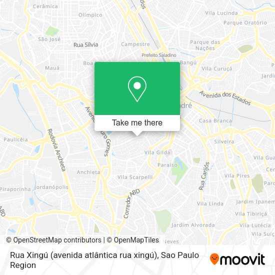 Rua Xingú (avenida atlântica rua xingú) map