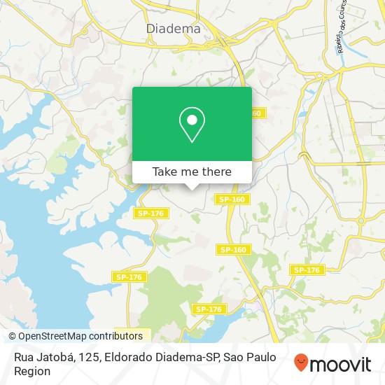 Mapa Rua Jatobá, 125, Eldorado Diadema-SP