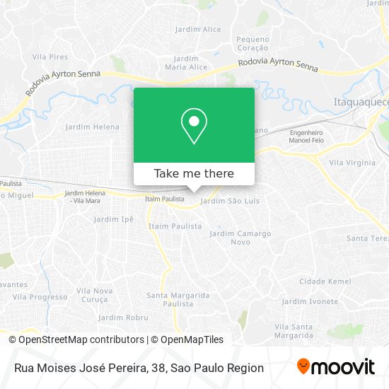 Mapa Rua Moises José Pereira, 38