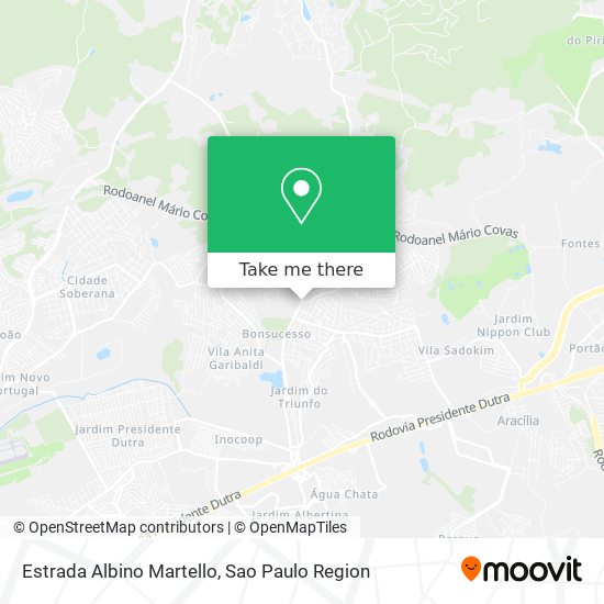 Estrada Albino Martello map