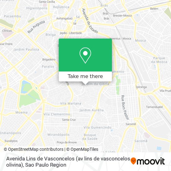 Mapa Avenida Lins de Vasconcelos (av lins de vasconcelos olivina)